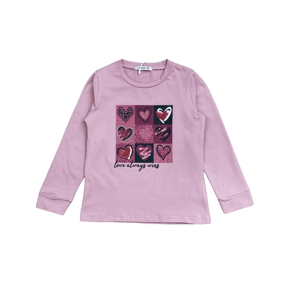 t-shirt girl caldo cotone 3/4-11/12 anni