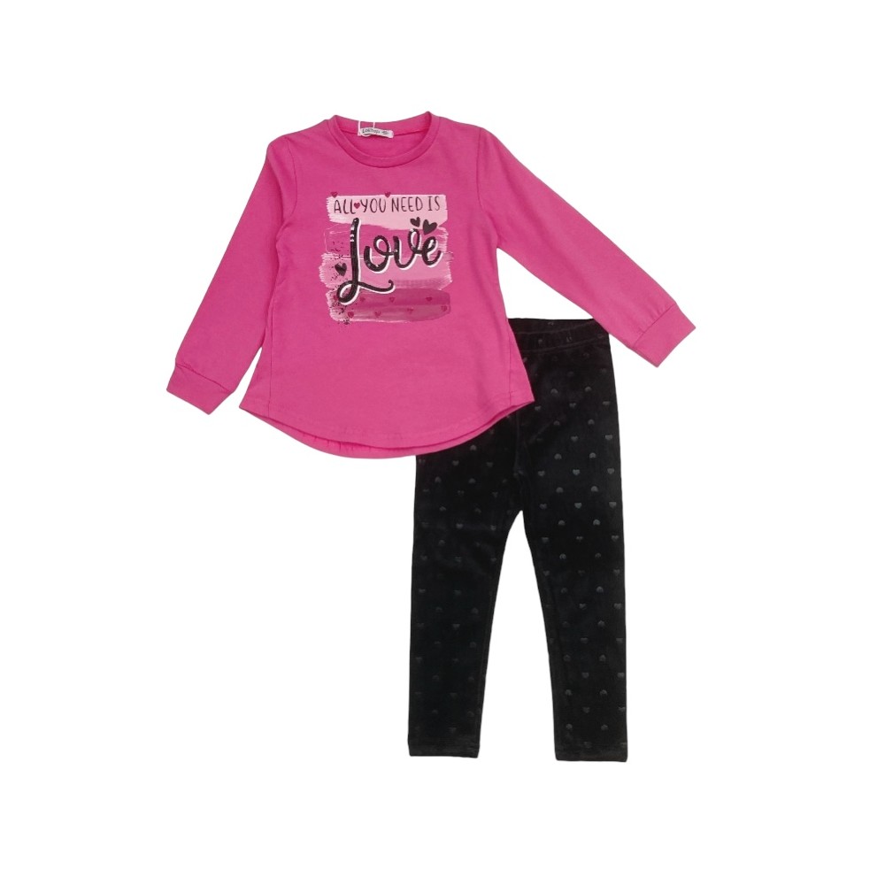 completo girl caldo cotone 3/4-11/12 anni