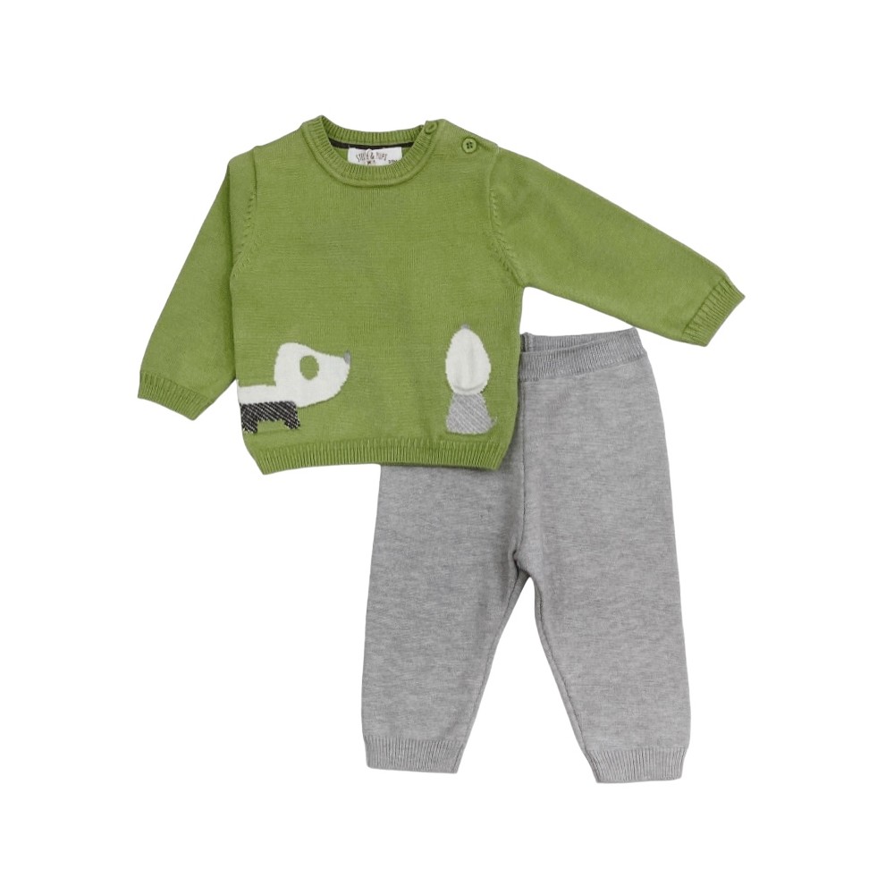 completo baby in maglia 3/6-12/18 mesi