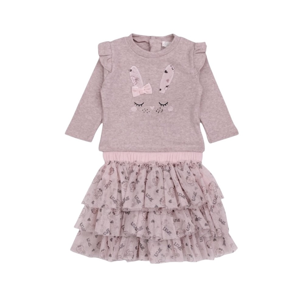 completo baby maglia tulle 12/36 mesi