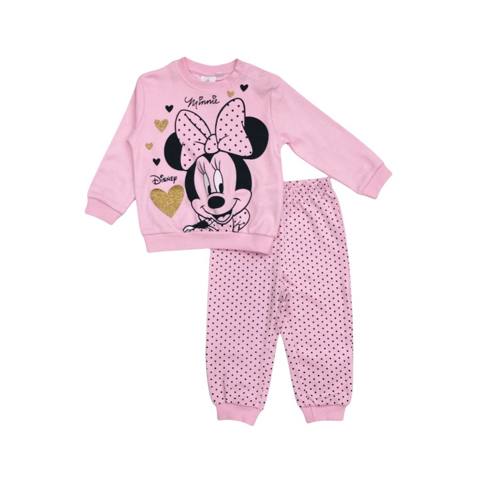 pigiama baby minnie caldo cotone 12/30 mesi