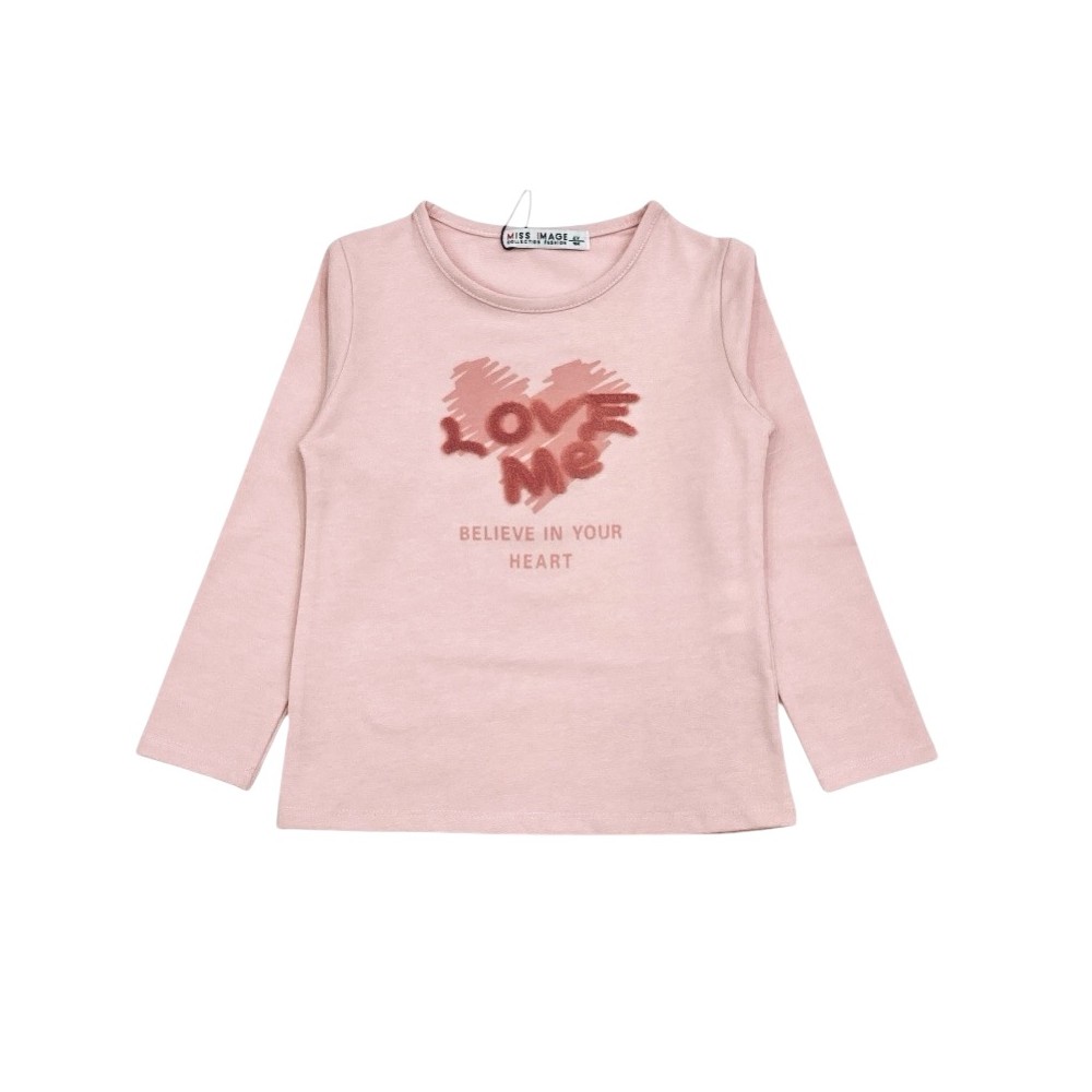 t-shirt girl caldo cotone 4/12 anni