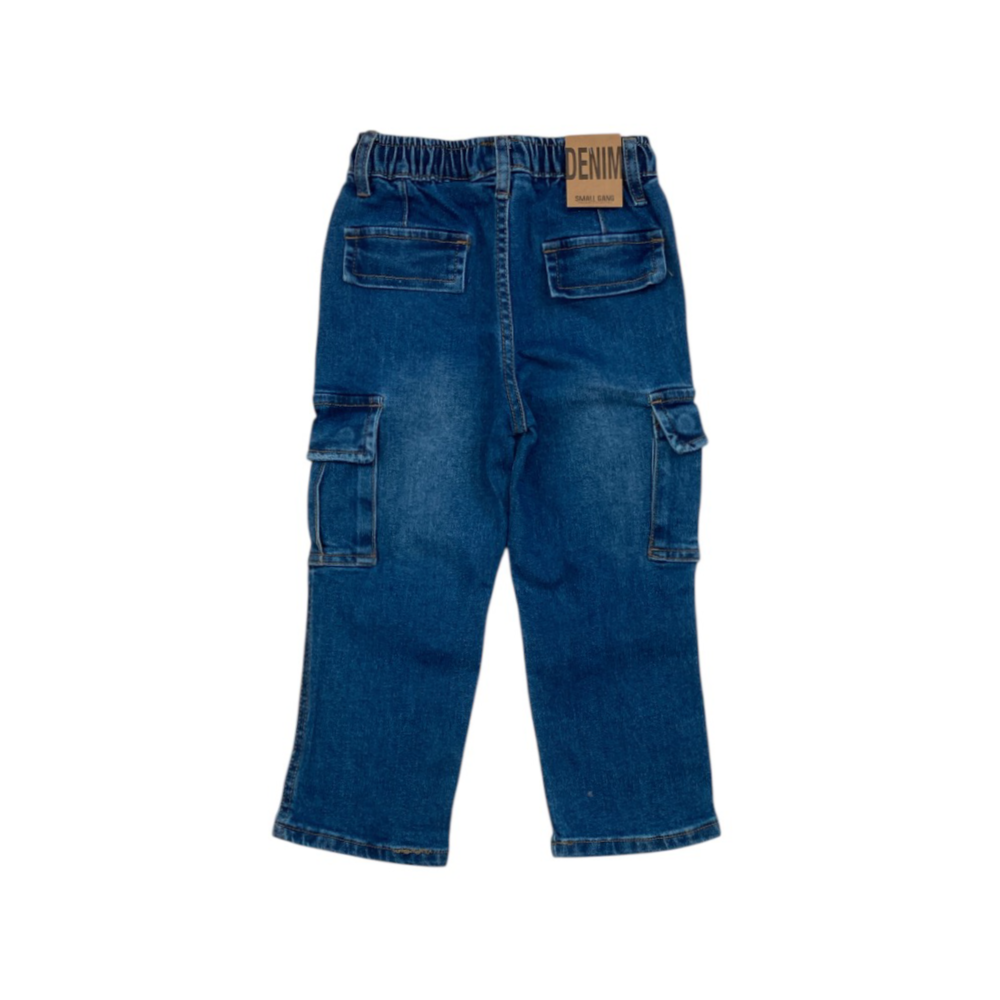 jeans boy cargo 3/8 anni