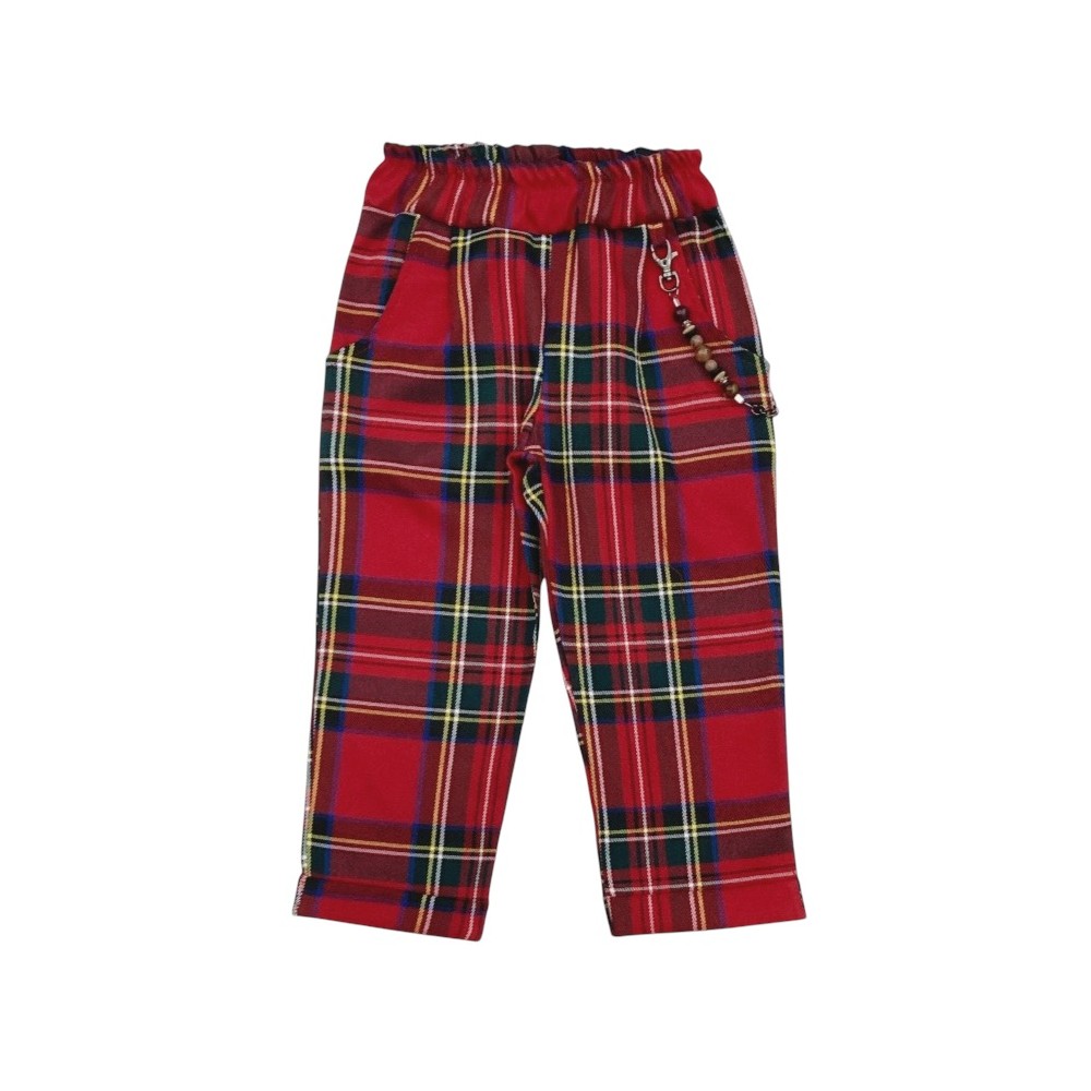 pantaloni boy tartan 3/8 anni