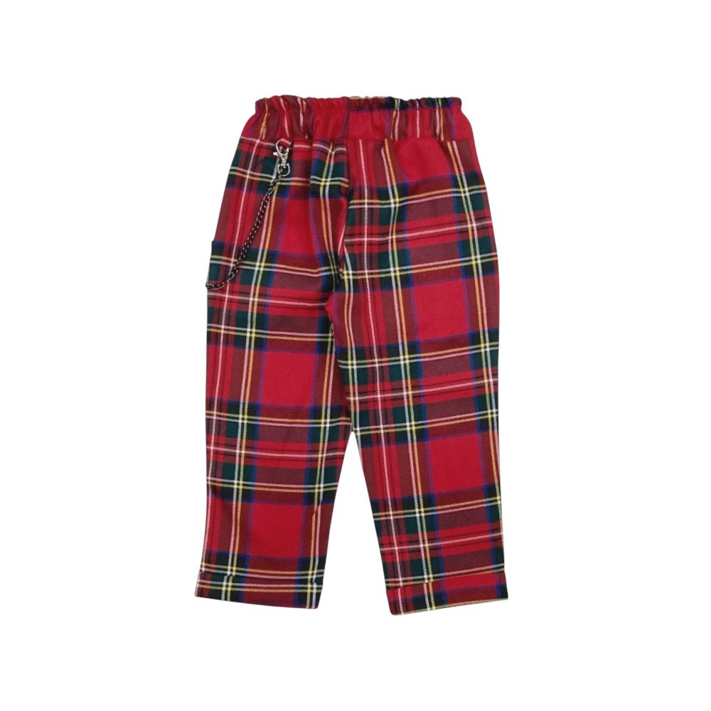 pantaloni boy tartan 3/8 anni