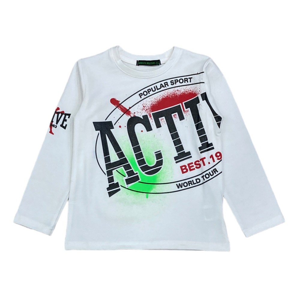 t-shirt boy caldo cotone 4/12 anni